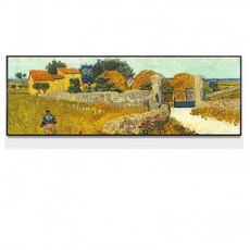 반 고흐의 유명한 그림 별이 빛나는 밤 세련된 포스터 인쇄 자연 풍경 캔버스 회화 벽 예술 거실 홈 장식 219744, 90X270CM No Frame, China Mainland, 10