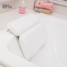 두온 욕조 에어 베개 에어쿠션 스파 목받침 베게 반신욕 등받이 보호, 화이트, 1개