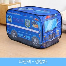 어린이 실내 자동차 텐트 장난감 놀이 집 공주 소년 베이비 플레이하우스 접이식 볼 풀하우스, 경찰차 파란색