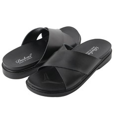 Holy Banana腳感舒適氣墊小牛皮男款拖鞋 HBNN42601, 270