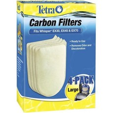 테트라 위스퍼 EX 탄소 대형 원형 필터 카트리지 4개 세트 30 45 70 어항 필터에 적합, 4개 묶음