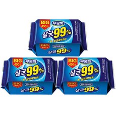 무궁화 살균99% 세탁비누, 450g, 3개