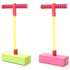 실내 스카이점핑 무소음 스펀지폼 성장판 유아놀이용 아동 어린이집 점프 균형 승용 장난감 남아 여아, W69001A(그린 1+1, 1세트