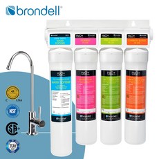 Brondell 四階段全效生飲濾菌淨水器 廚下型淨水系統 軟化水質 濾除雜質異味