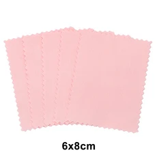 20pcs 6.5x10cm 8x8cm 연마 천 청소 연마 천 재사용 가능한 소프트 클린 닦아 닦아 헝겊 실버 골드 쥬얼리, 16 6x8cm Pink