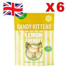 6개 캔디 키튼 레몬 셔벗 젤리 Candy Kittens Lemon Sherbet, 140g