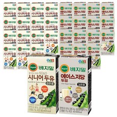 베지밀 시니어 저당 검은콩 두유, 190ml, 32개