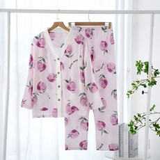 純棉雙層紗布哺乳家居服 產後吸汗透氣孕婦月子服 可調節腰部設計