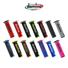 오토바이 핸들 온로드 레이스 그립 도미노그립 22mm 범용 바 A450, 블루/화이트, 1개