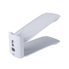 可調節雙層鞋架 - 簡易DIY鞋子收納架 可調式鞋架, 1個, 灰色, 灰色