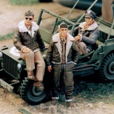 172 WWII 파일럿 세트 군용 디오라마 수집용 피규어