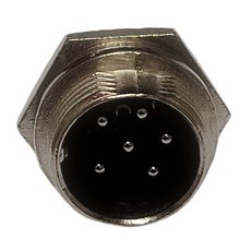 16mm 6핀(수) 항공잭 써큘러 잭 커넥터 항공단자 플러그 케이블, 10개