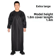 방수 내유성 긴 소매 앞치마 작업복 남여 산성 알칼리 애완 동물 미용실, 23 Black extra large