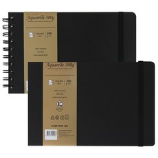 세르지오 트래블 하드커버 300g 24매 스케치북 수채화종이 어반스케치, 스프링 10.5x14.8cm