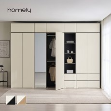 (10만원 즉시할인) 홈리 베일리 빅수납 E0 터치 시스템 모듈 행거 옷장 400/500/600/800, 차콜그레이_MO01036