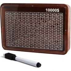 성인용 돼지 저금통 10000 저축 챌린지 현금 나무 상자, 1개 세이빙 챌린지 박스 10000 저축 저축함 성인용, 1개