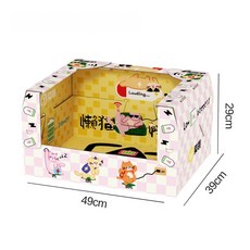 고양이화장실 휴대용 일회용 배변함, 1개, 핑크색