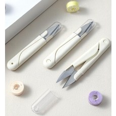 재봉 수선 실밥 보호캡 쪽가위, 화이트