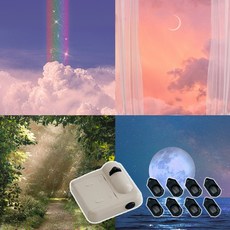 이이공브이샵 내 방안에 뷰포인트 미니빔 프로젝터 10종세트 [기계 2개 + 필름 8종], 1세트