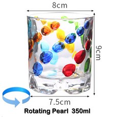 위스키 잔 양주 칵테일 부블론 스카치 또는 차 위스키를 마시는 회전 유리 구식, 옵션01) 301-400ml