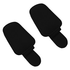 꿈꾸던라이프 프리미엄 가죽 차량용 선바이저 선글라스 클립, 블랙(BLACK), 4개