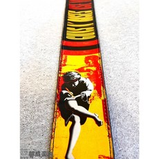 夢成音樂中心 PERRI'S 皮革吉他背帶 槍與玫瑰幻象專輯封面 Guns N' Roses 吉他背帶 現貨供應, 1個