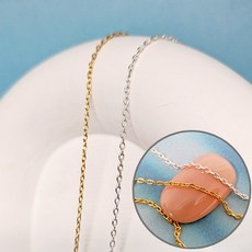 네일 타원형 체인 25cm 1mm 줄란체인 2종택1, 골드, 1개