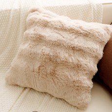 인스타 감성 거실 소파 쿠션 커버 레트로 플라워 디자인 침대 옆 창가 브라운 쿠션 침대 헤드 쿠션 (솜 포함), 단독으로 하나, 카키색 버블 플러시 사각형 45x45cm 단독 베개 커