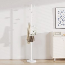 히티야 심플한 철제 스탠드 행거 미니 스텐드 옷걸이 튼튼한 옷가게 옷방 매장용 옷행거 옷걸이 행거, 화이트