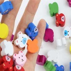 완자스토어 나무비즈 팔찌부자재, 곰돌이