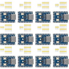 12개 세트 RP2040 제로 보드 마이크로컨트롤러 기반 PICO 개발 보드. 듀얼코어 264KB Cortex M0+ 프로세서와 2MB 플래시 탑재. 핀은 납땜되지 않음, 12개 세트 RP2040 제로 보드 마이크로컨트롤러 기