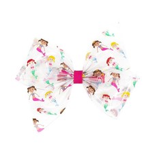 Wee Ones 여아용 Wee Splash 여름 테마 프린트 비닐 수영 2루프 헤어 리본 미디엄 또는 킹 위스테이 미끄럼 방지 클립 킹 머메이드