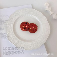 타원형 빈티지접시 카페 디저트플레이트, 1개