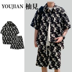 韓版休閒冰絲兩件式套裝 速乾透氣吸濕排汗寬鬆短袖上衣薄涼感褲 夏季運動套裝