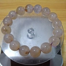 12mm黃極光水晶手串 優質水晶 彈性繩串製, 1個