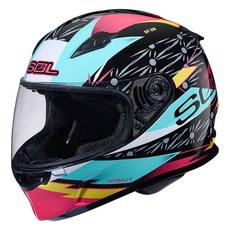 SOL SF-2M 光芒 黑/藍綠 全罩式安全帽 輕量化 快拆式鏡片 全可拆內襯 小鼻罩, L/30mm