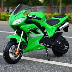 小型摩托車 機車49CC二衝汽油迷你彩燈小跑車電動兒童機車成人趴車 迷你 摩托車 機車 重機 檔車 越野車 兒童摩托車, 中跑新款綠色標配, 1個