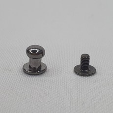 SEC 가죽공예 단추 솔트레지 흑니켈 6mm 5P 가방부자재 가죽공예DIY 가죽diy