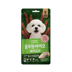 풀무원아미오 자연담은 간식 닭고기 육포 칼슘 PLUS, 닭가슴살, 50g, 10개