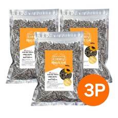 디어미닝 햄스터 기니피그 앵무새 소동물 해바라기씨 간식, 400g, 3개