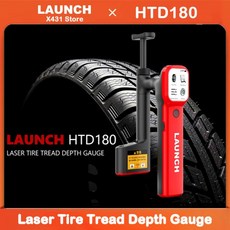 런치 X-431 HTD180 휴대용 레이저 타이어 트레드 깊이 측정기 고정밀 실시간 데이터 상태 스캔 도구 터치스, 01 HTD180