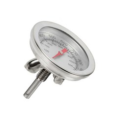 트리오즈 바베큐 온도계 로스트 BBQ 그릴 캠핑 훈제 요리, 실버, 1개