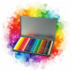 색연필 36색 고급 틴케이스 입시미술용품 선물용, 1개
