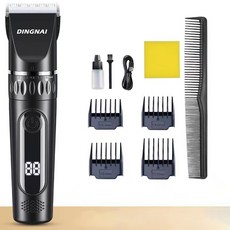 跨境理髮器家用電推剪充電式通用理髮推子成人油頭電動剃光頭批發, 黑色原裝機:9