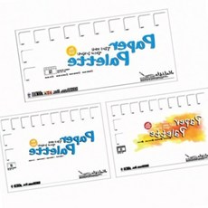 종이팔레트 L 18매 352X255MM 휴대용 원형 동양화 화방 파렛트 한국화