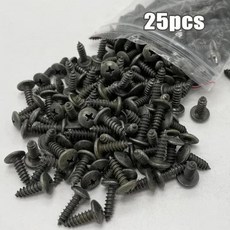 개개 혼합 자동차 금속 나사 탭핑 패스너 클립 방지 보호 철판, 6. 25pcs Screws, 1개