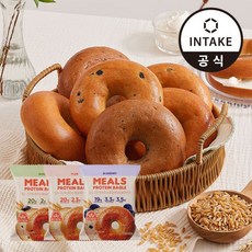 밀스 고단백 카무트 저당 통밀베이글 3종 6개입 (플레인올리브블루베리)