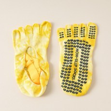 暈染交叉靈趾瑜伽襪女普拉提愛心硅膠防滑襪減震健身舞蹈專業運動