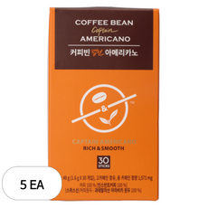 커피빈 캡틴 아메리카노 원두커피믹스, 1.6g, 30개입, 5개