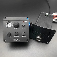 어쿠스틱 기타 액세서리 부품용 마이크 비트 보드 픽업이 있는 4밴드 eq 이퀄라이저 포크 기타 프리앰프 피에조 픽업 기타 튜너, 이시스, 1개